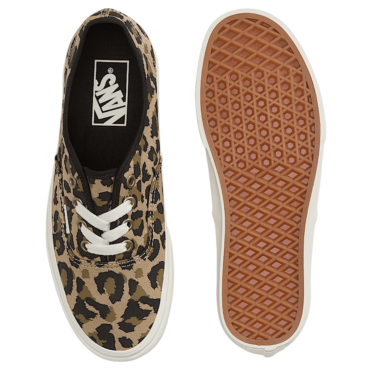 Vans Women's Authentic in Leopard Black/Incense Tan - Getoutside Shoes