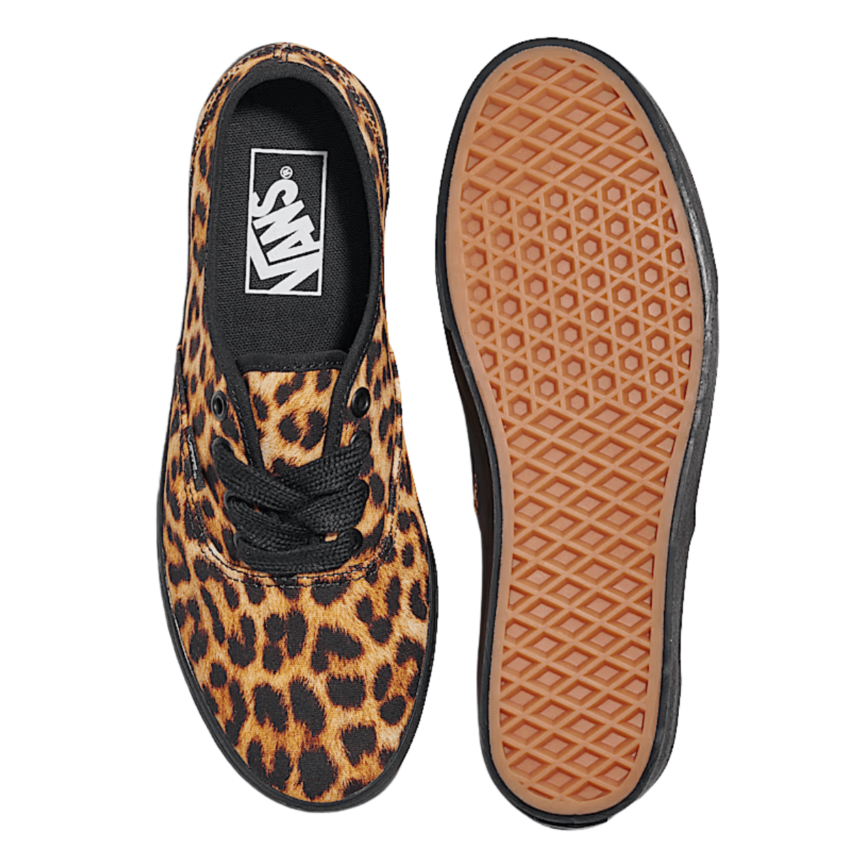Vans Women's Authentic Lowpro Leopard in Brown/Black