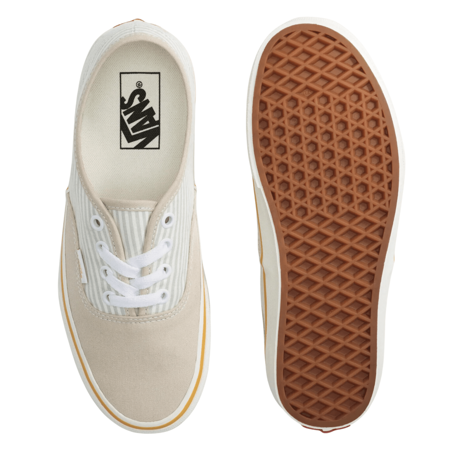 Vans Women's Authentic Stripes Skate in Space Yellow - Getoutside Shoes