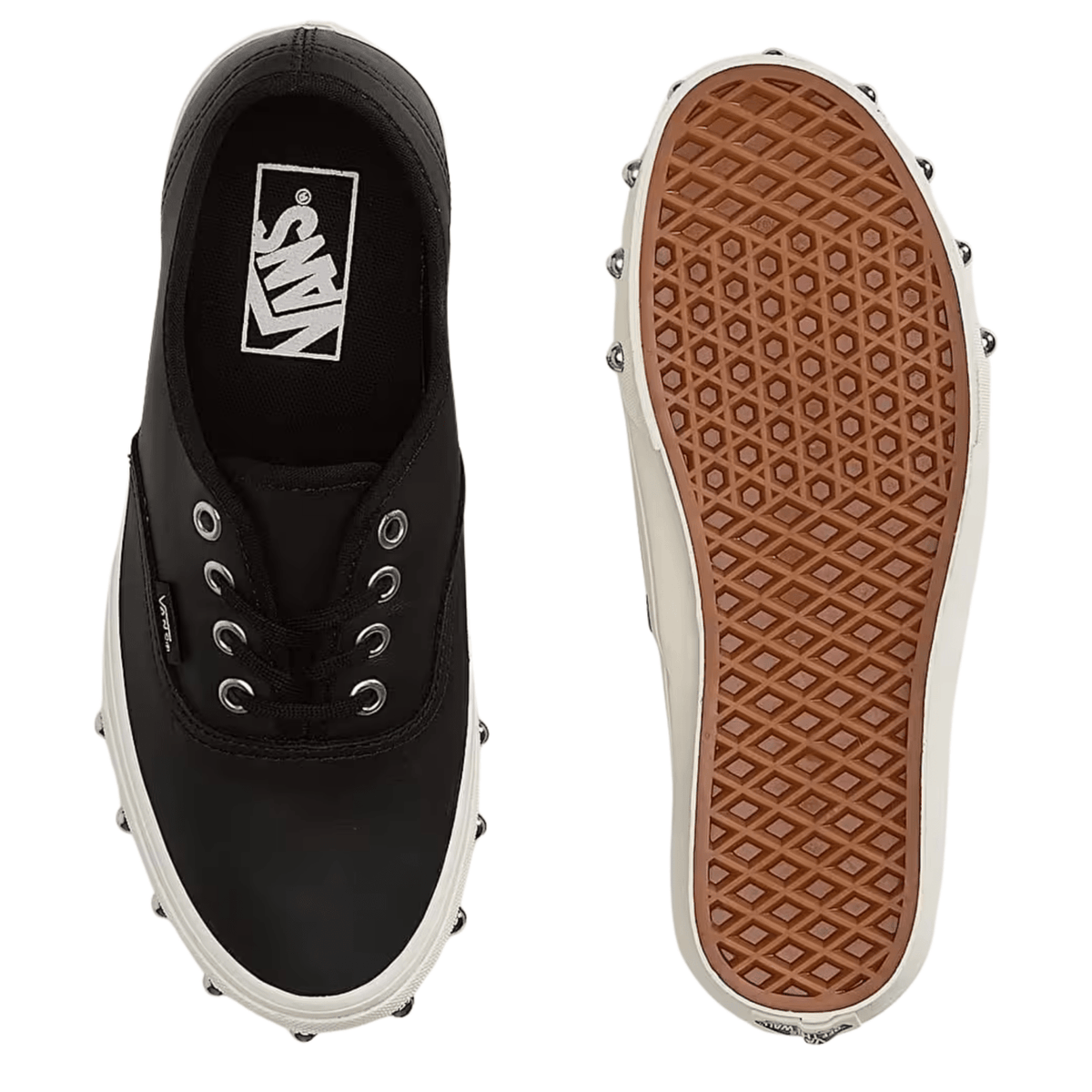 Vans Women's Authentic Studs in Black Leather - Getoutside Shoes
