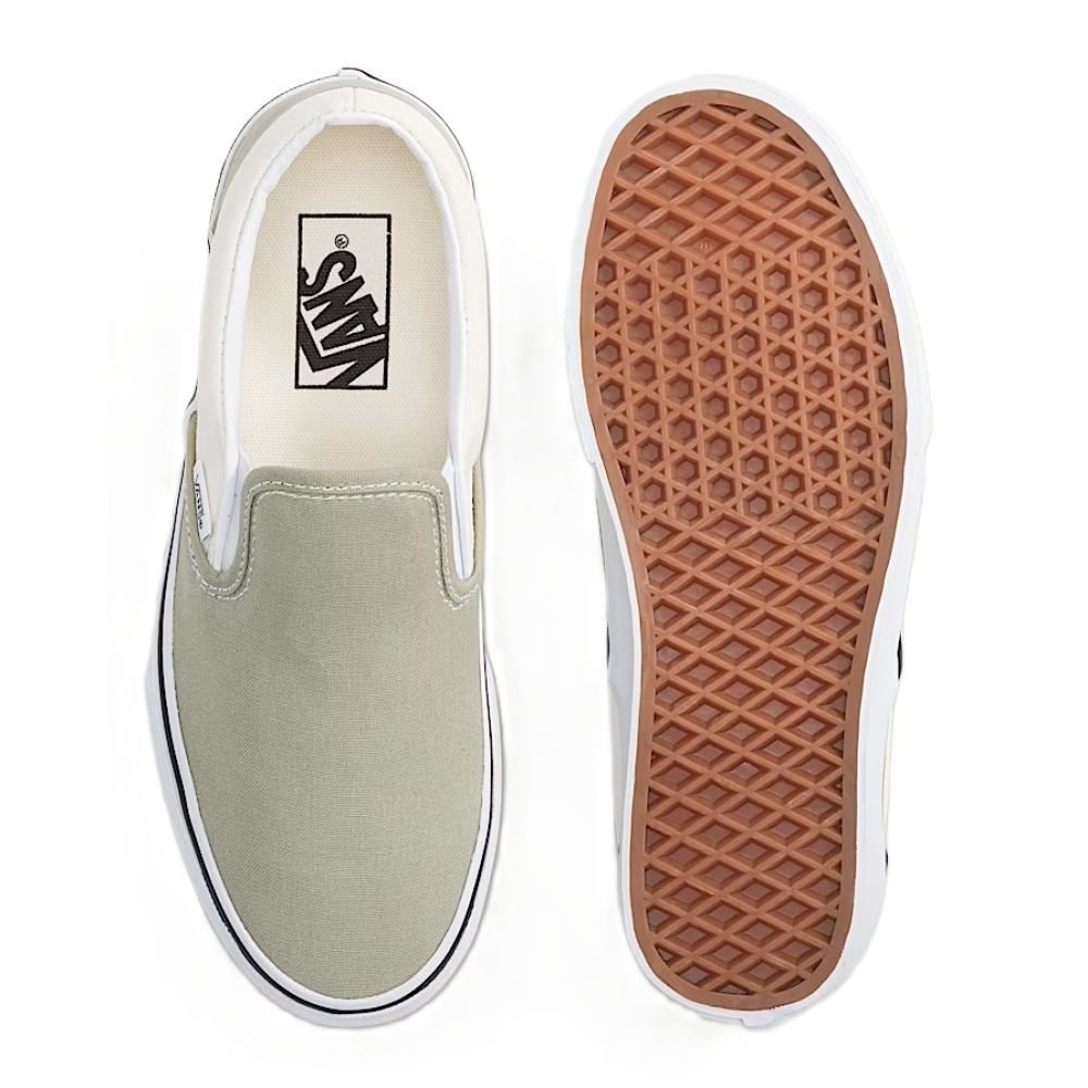 Vans Women's Classic Slip - On in Sage Green - Getoutside Shoes