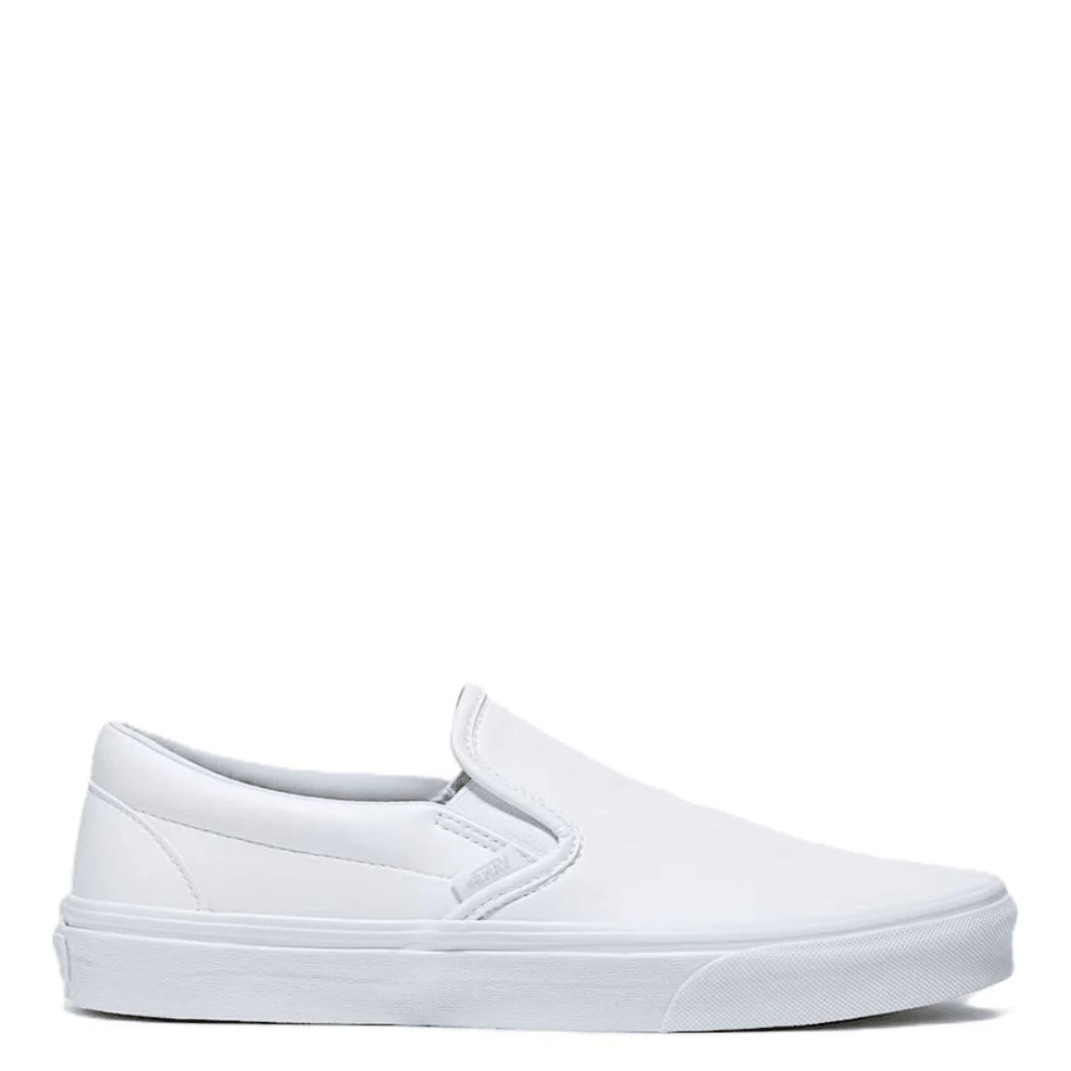 Vans Women's Classic Slip-On Tumble Leather in White - Getoutside Shoes
