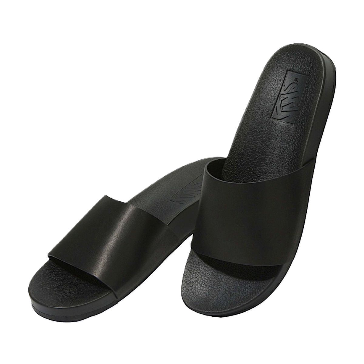 Vans Women's Decon Slide Surf in Black Leather - Getoutside Shoes