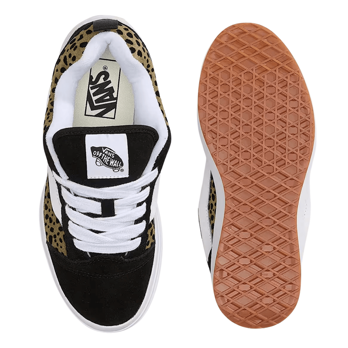 Vans Women's Knu Skool Platform Lite in Spotted Olive Brown/Black - Getoutside Shoes