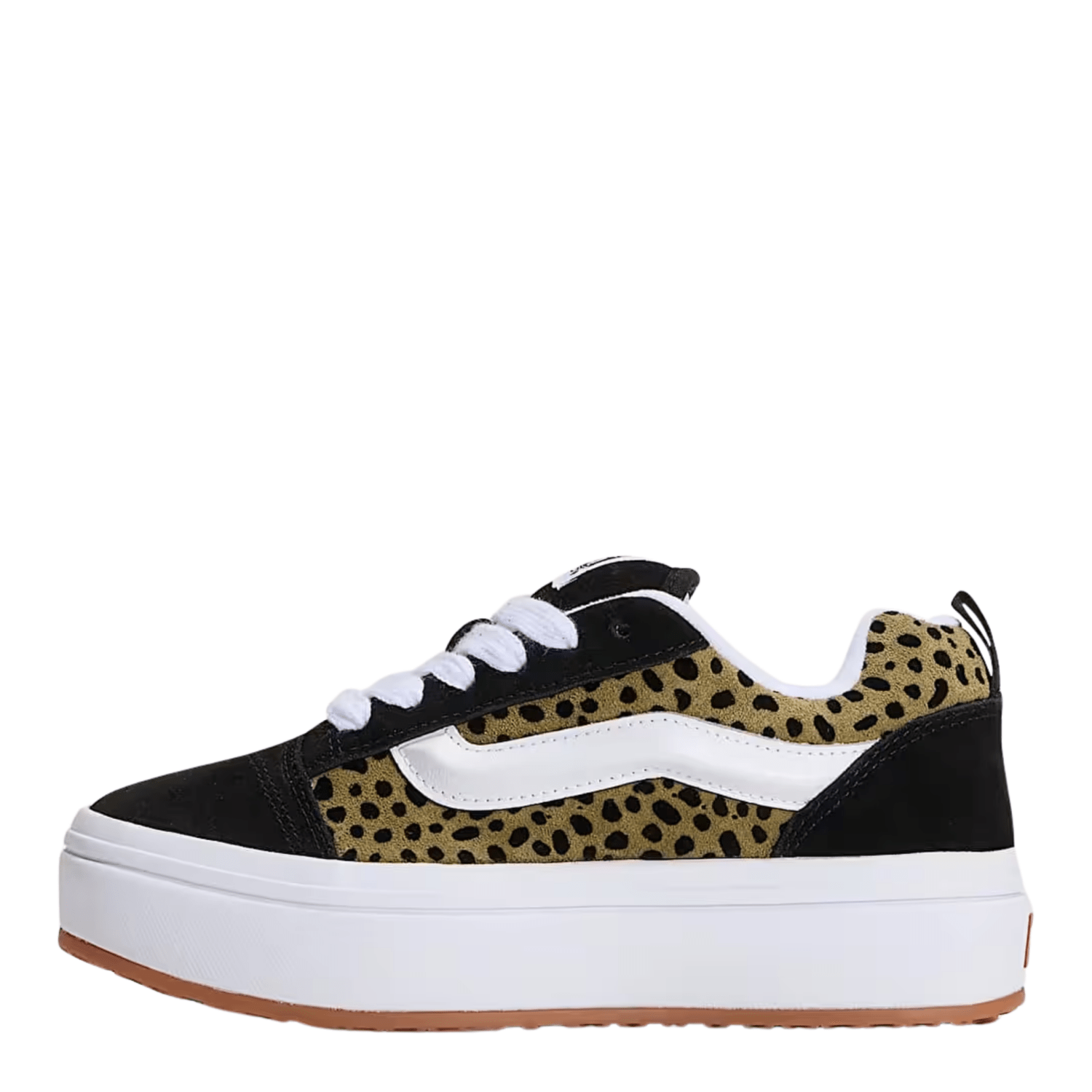 Vans Women's Knu Skool Platform Lite in Spotted Olive Brown/Black - Getoutside Shoes