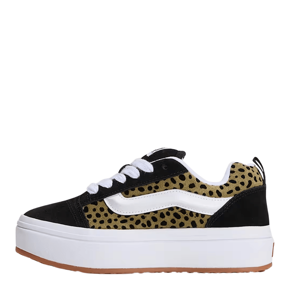 Vans Women's Knu Skool Platform Lite in Spotted Olive Brown/Black - Getoutside Shoes