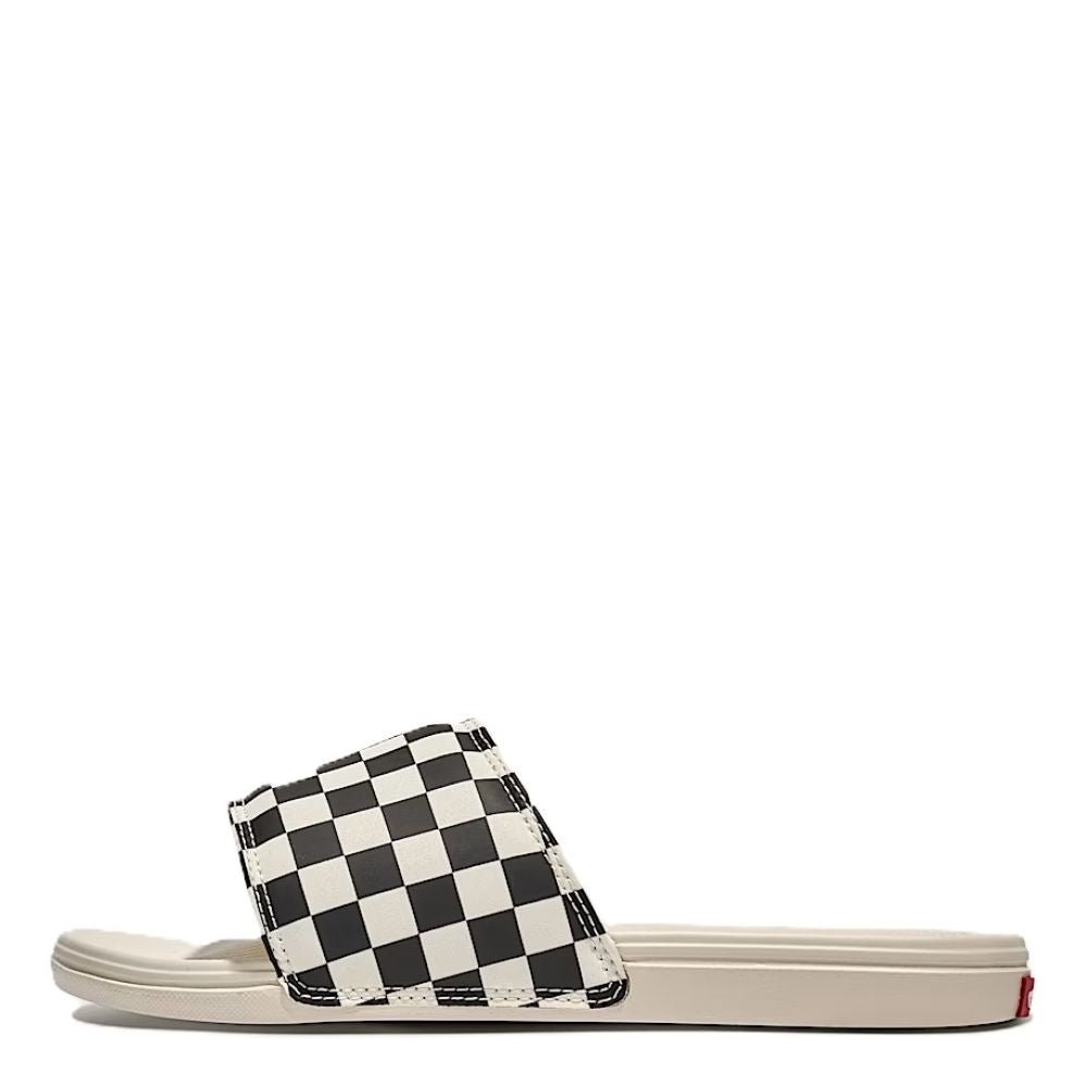 Vans Women's La Costa Checkerboard Slide - On in White/Black - Getoutside Shoes