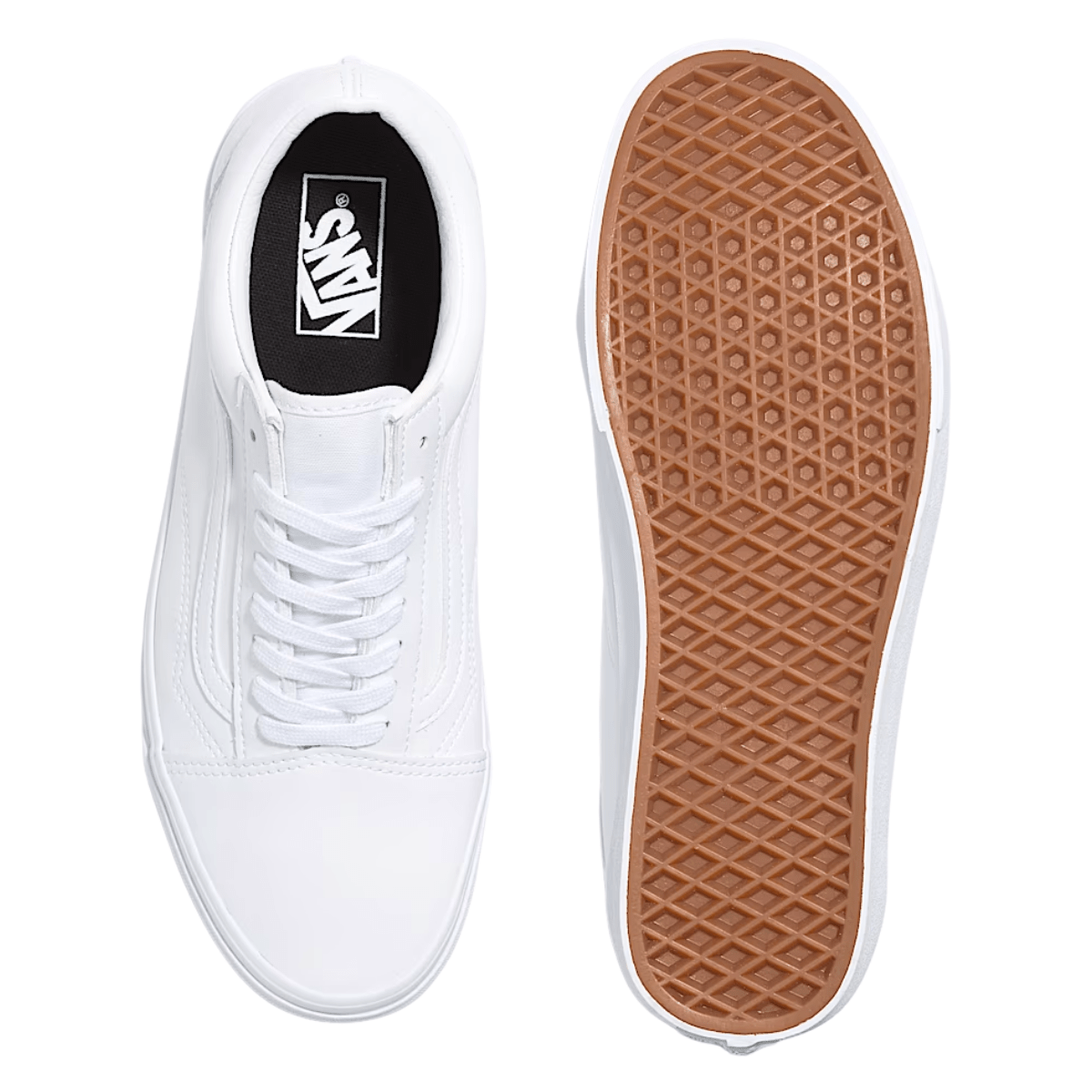 Vans Women's Old Skool Leather in White - Getoutside Shoes