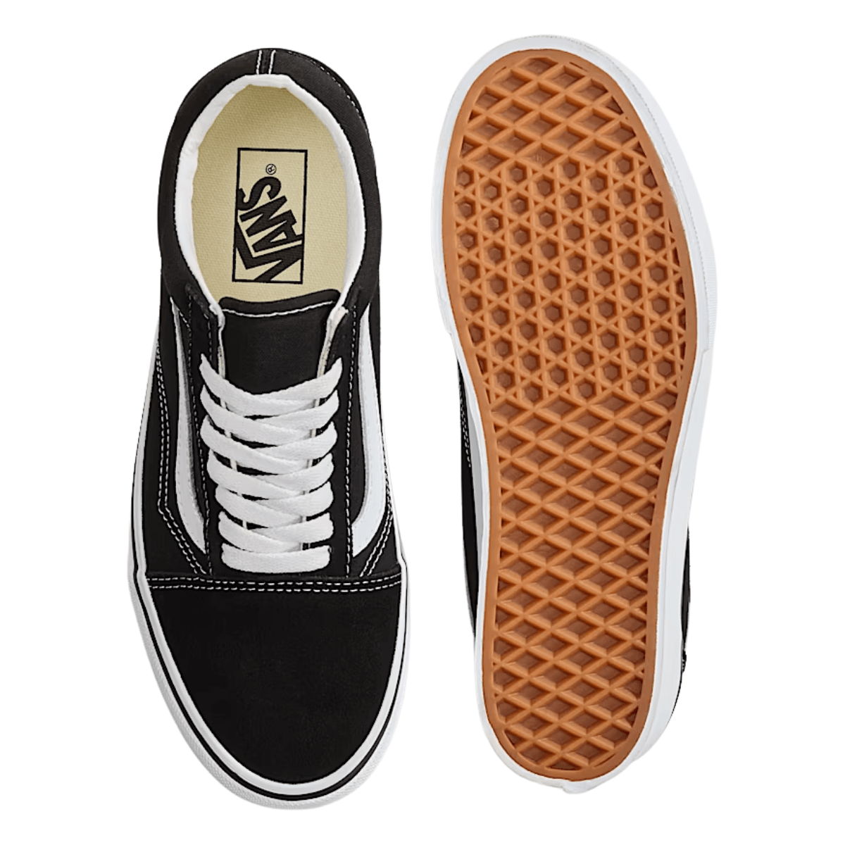 Vans Women's Old Skool Stackform in Suede/Canvas Black/True White - Getoutside Shoes