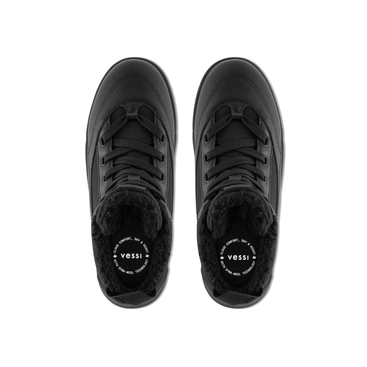 Vessi Women's Alta High Top in Asphalt Black/Gum - Getoutside Shoes