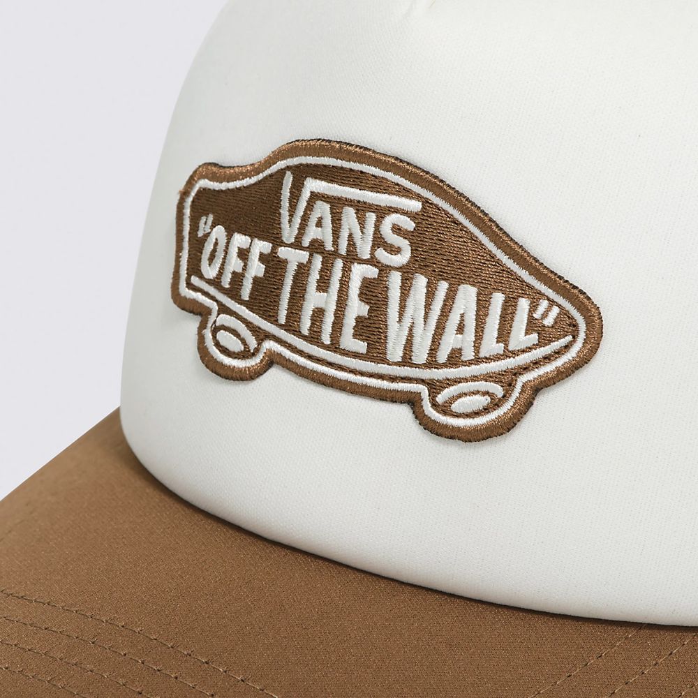 Vans Classic Patch Curved Bill Trucker Hat in Coffee Liqueur