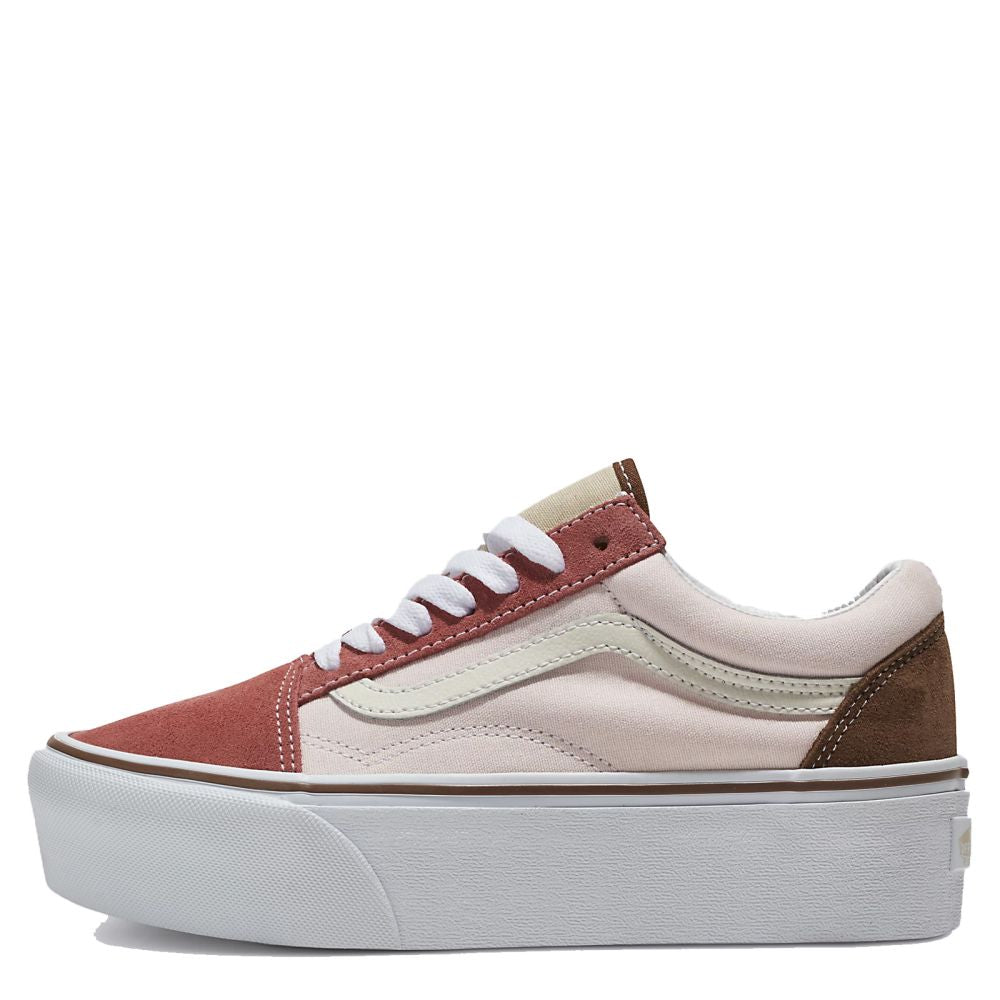 Vans Women&#39;s Old Skool Stackform in Earthy Blocking Multi Color