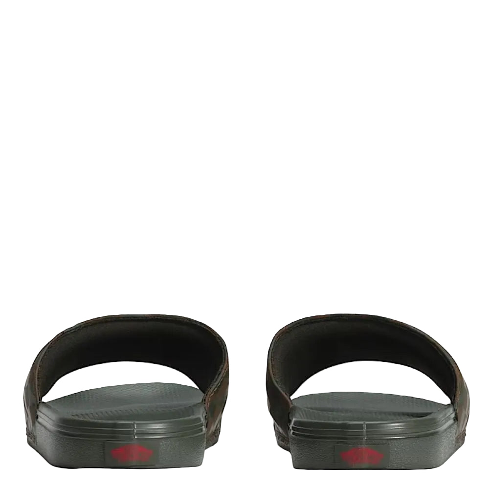 Vans Men's Checkerboard La Costa Slide in Obsidian Fern Green