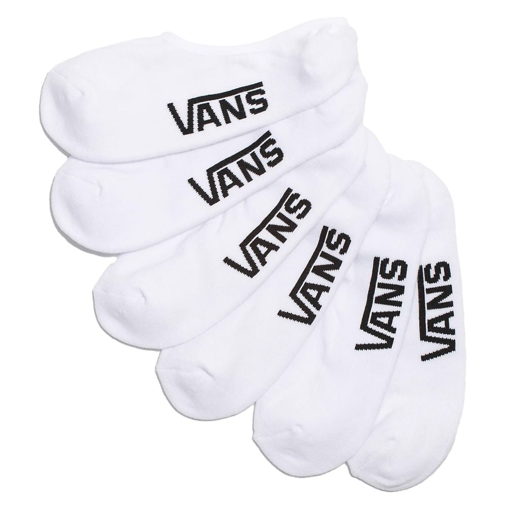 Vans Men&#39;s Classic Super No Show Sock 3-Pack in White