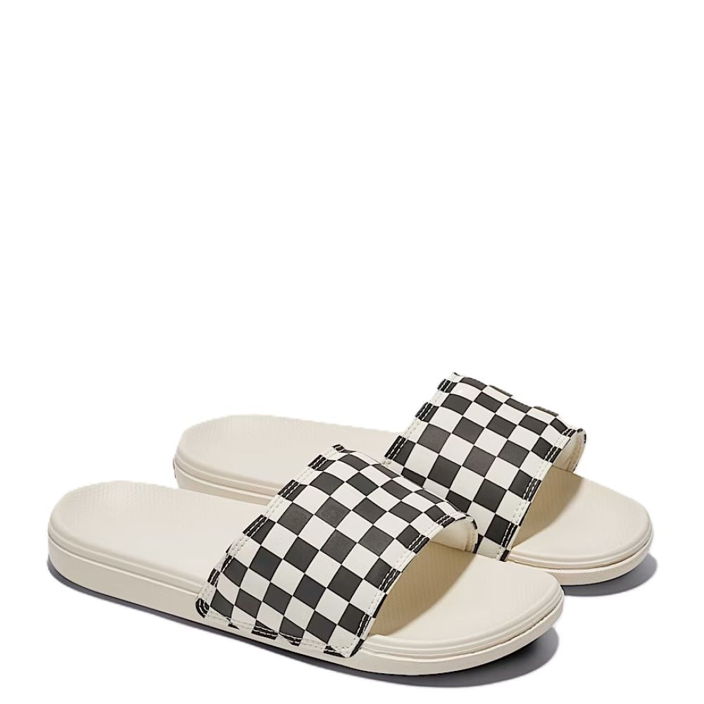 Vans Women's La Costa Checkerboard Slide-On in White/Black