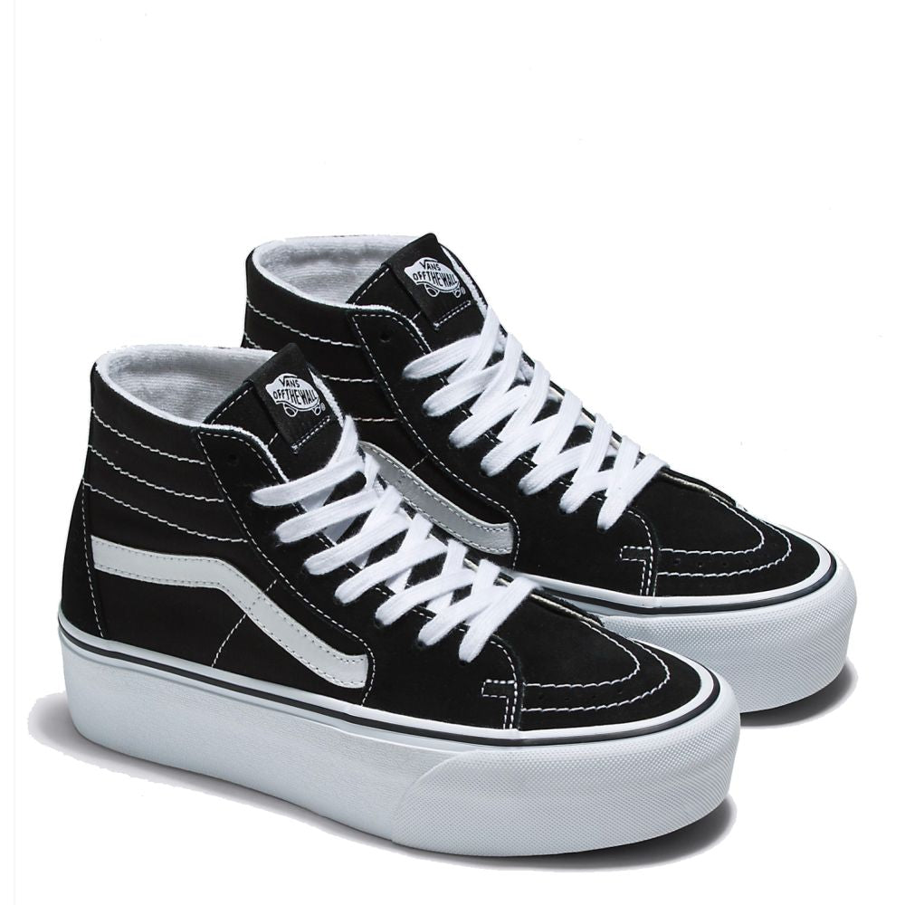 Vans Women&#39;s Sk8-Hi Tapered Stackform in Black/True White