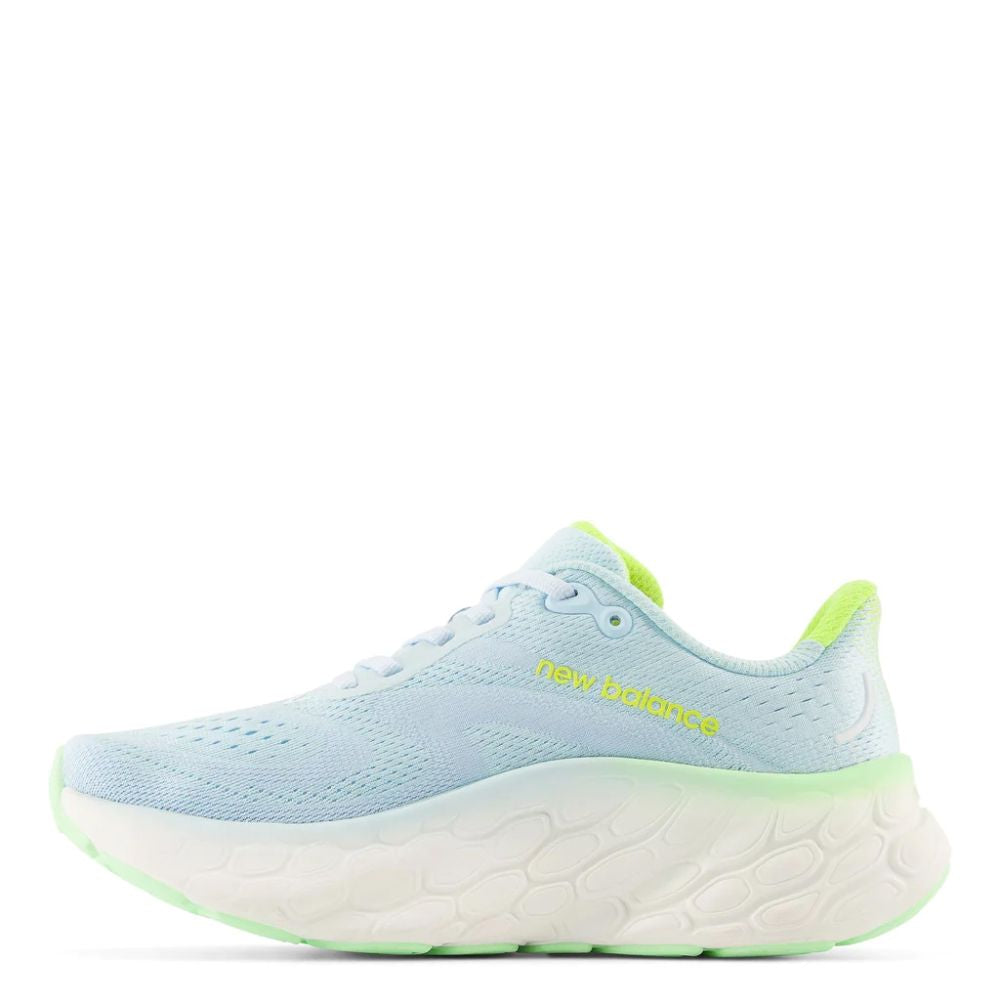 New Balance Women&#39;s Fresh Foam X More v4 in Blue with Green Aura and White