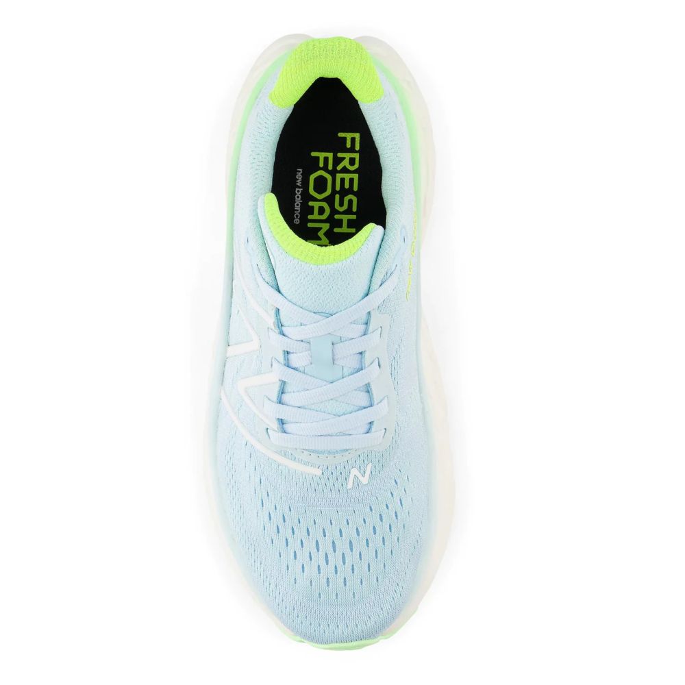 New Balance Women&#39;s Fresh Foam X More v4 in Blue with Green Aura and White