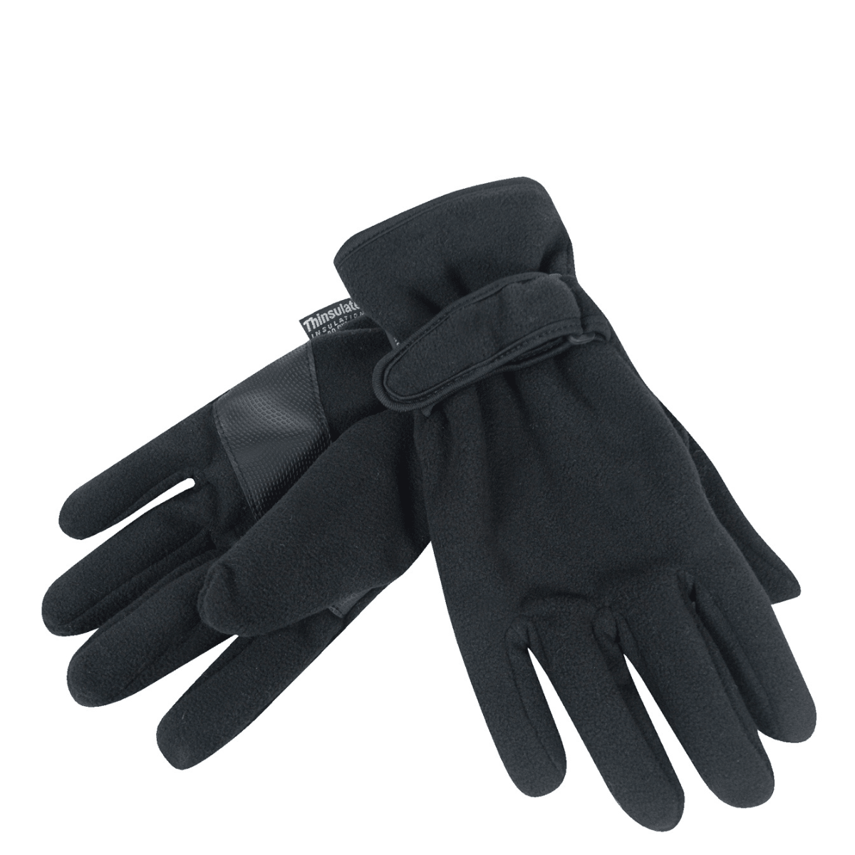 World Famous Men's Fleece Gloves in Black - Getoutside Shoes