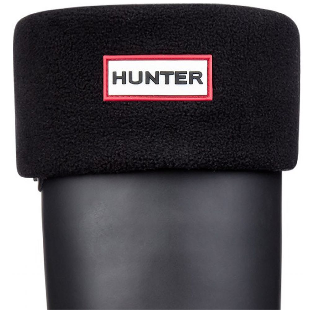 Hunter Fleece Welly Socks in Black