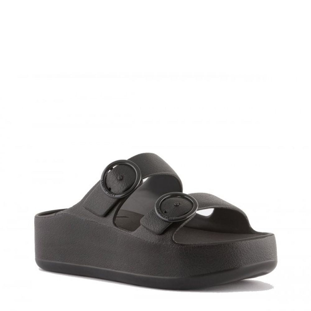 Lemon Jelly Women&#39;s Gaia Platform Slides in Black