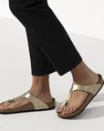 Birkenstock Women's Gizeh Birko-Flor in Gold