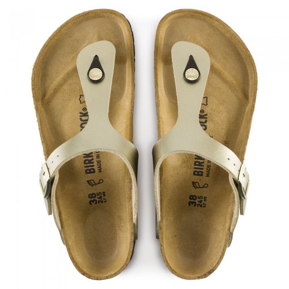 Birkenstock Women&#39;s Gizeh Birko-Flor in Gold