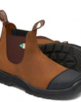 Blundstone Work & Safety Boot Rubber Toe Cap 169 in Saddle Brown