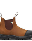 Blundstone Work & Safety Boot Rubber Toe Cap 169 in Saddle Brown