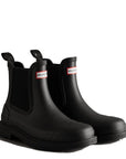 Hunter Women's Commando Chelsea Boots in Black