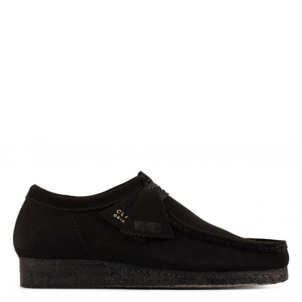Clarks wallabees black sales suede