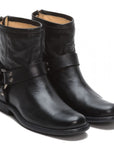 Frye Women's Phillip Harness Short Boot in Black