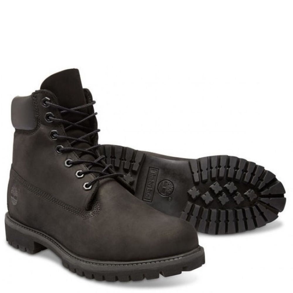 Timberland Men's 6 Inch Premium Boot in Black Nubuck