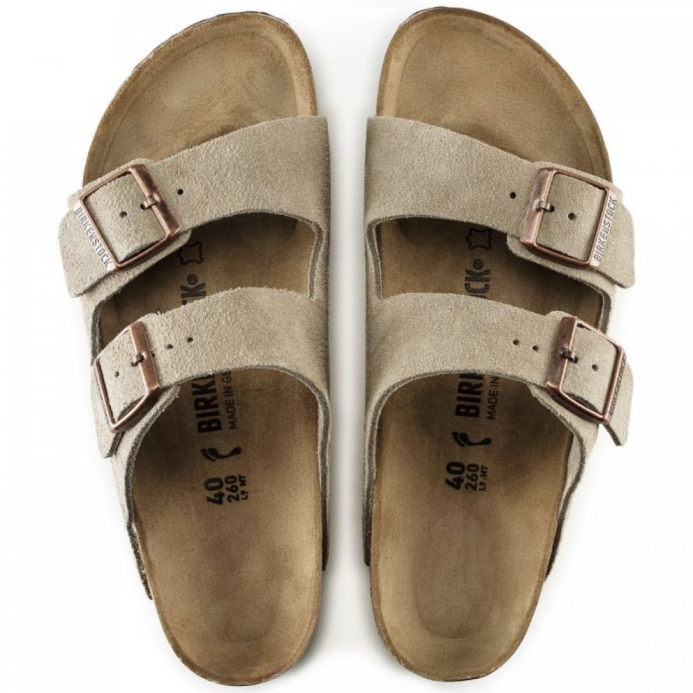 Birkenstock Arizona Suede Leather in Taupe