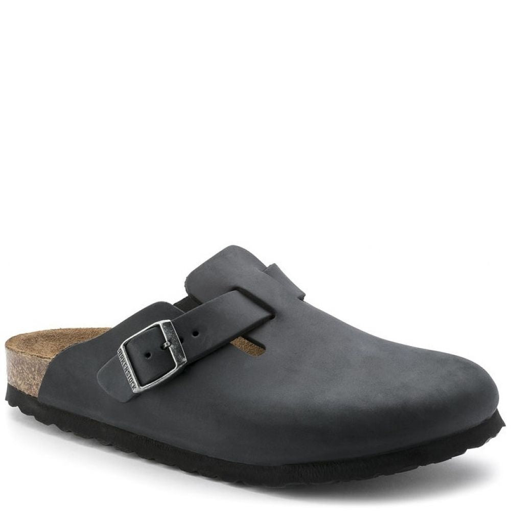 Birkenstock Men&#39;s Boston Oiled Leather in Black