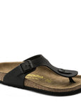 Birkenstock Kids Gizeh Birko-Flor in Black (Narrow Width)