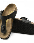 Birkenstock Kids Gizeh Birko-Flor in Black (Narrow Width)