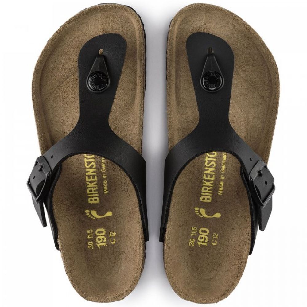 Birkenstock Kids Gizeh Birko-Flor in Black (Narrow Width)