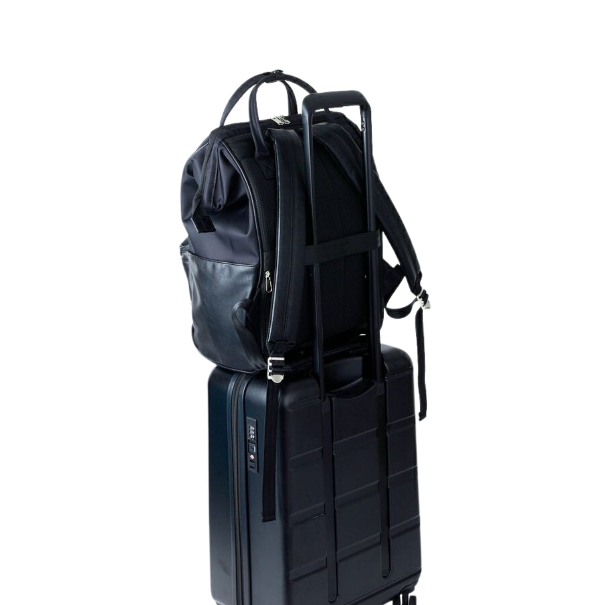 anello faux leather hinged clasp backpack Anello Premium Clasp Backpack Large in Black – Getoutside Shoes