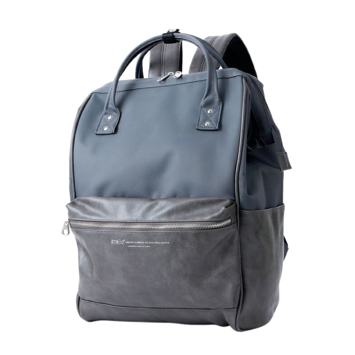 Anello Premium Clasp Backpack Large in Grey