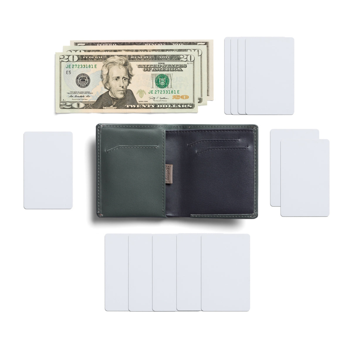 Bellroy Note Sleeve in Evergreen RFID Protection
