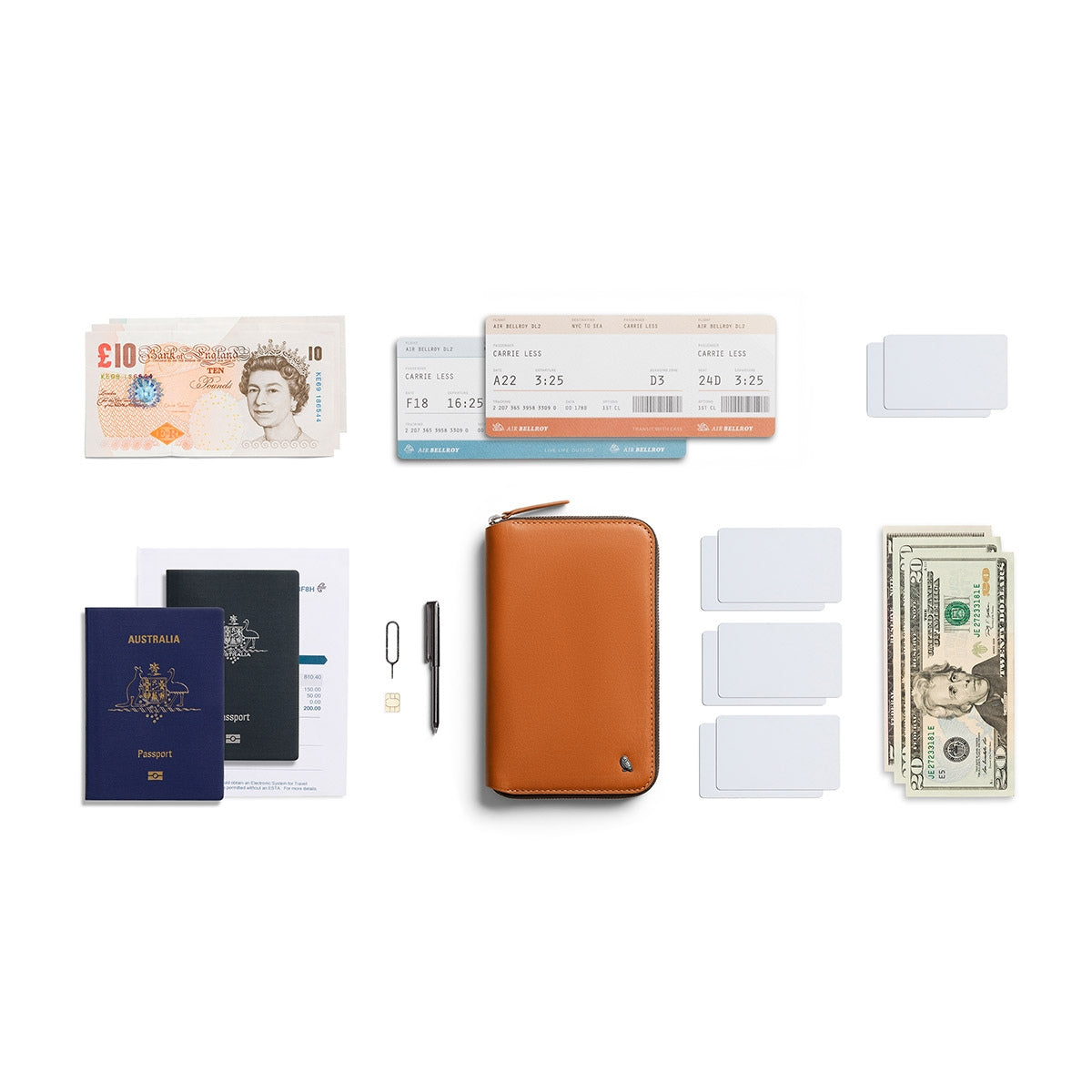 Bellroy Travel Folio (Second Edition) in Caramel