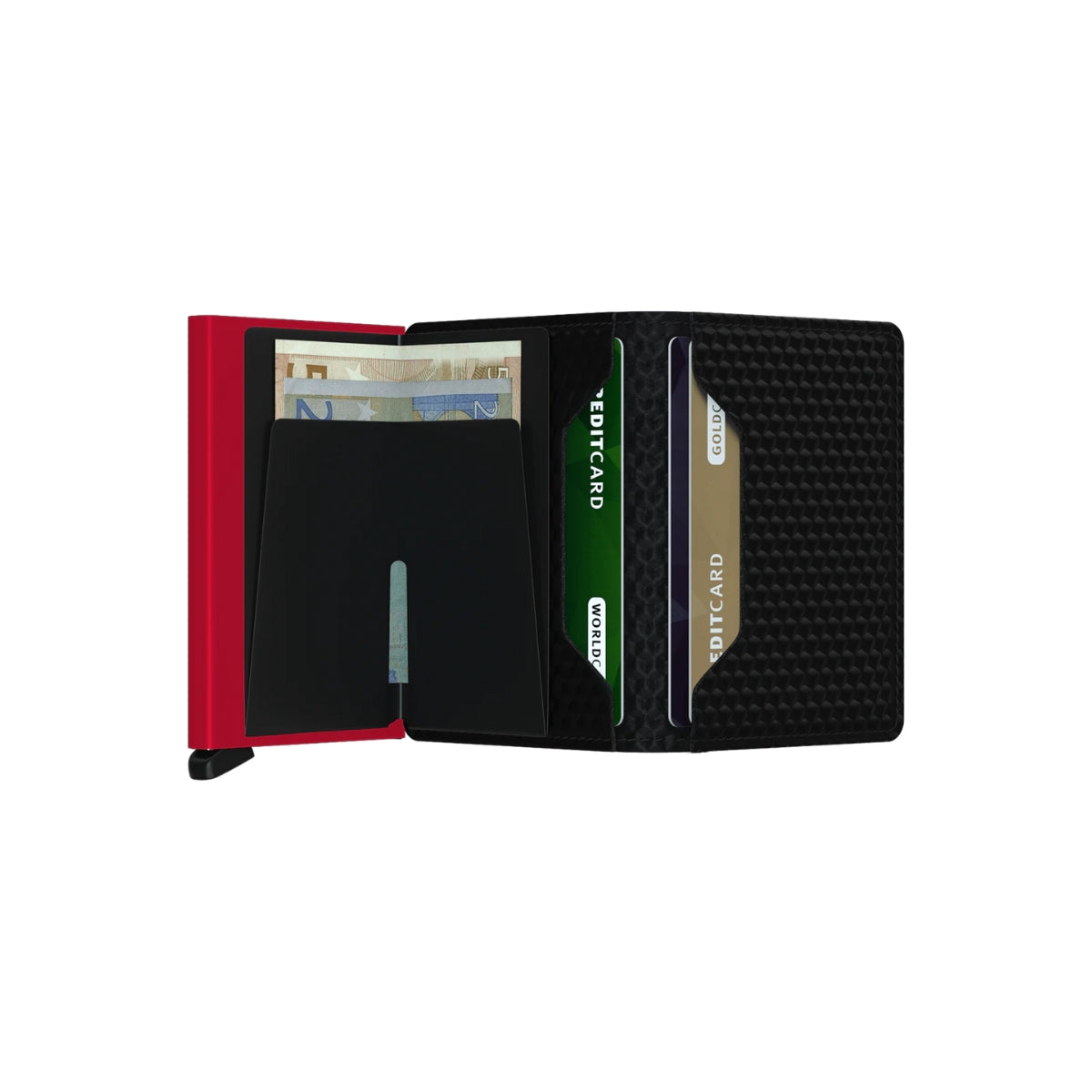 Secrid Cubic Slim Wallet in Black/Red