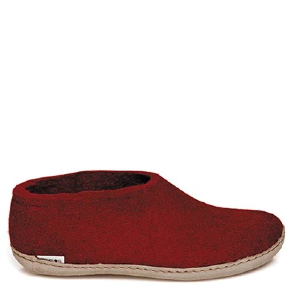 Glerups Women’s Shoe Leather Sole in Red