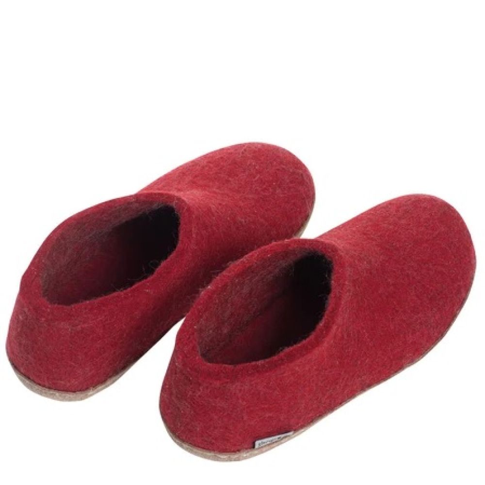 Glerups Women’s Shoe Leather Sole in Red