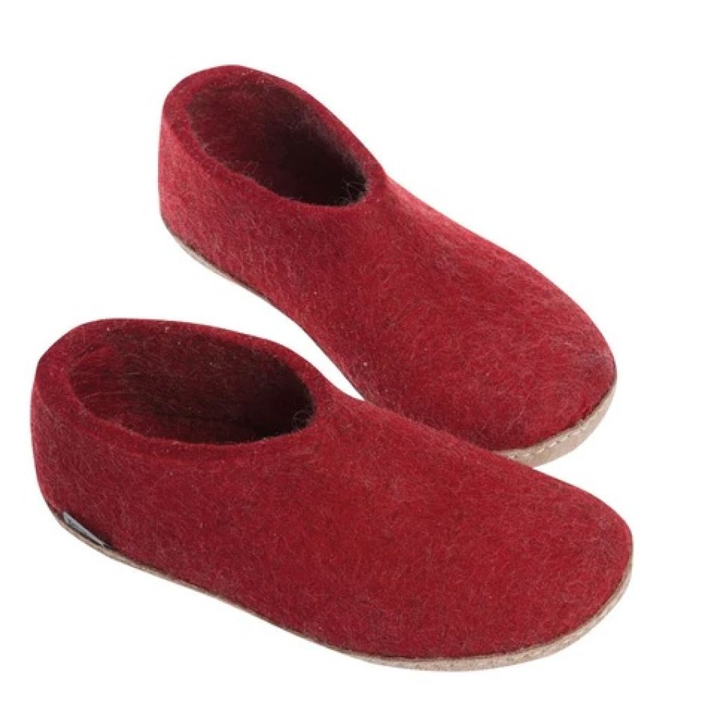 Glerups Women’s Shoe Leather Sole in Red