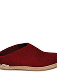 Glerups Open Heel Leather Sole in Red