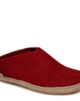 Glerups Open Heel Leather Sole in Red