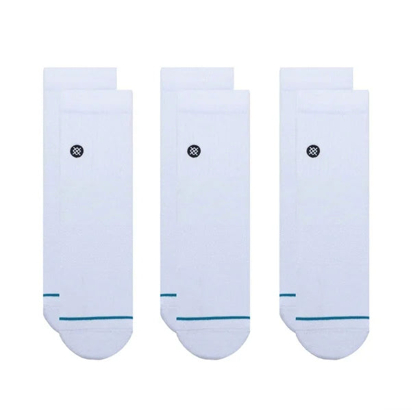 Stance Icon Quarter 3 Pack in White