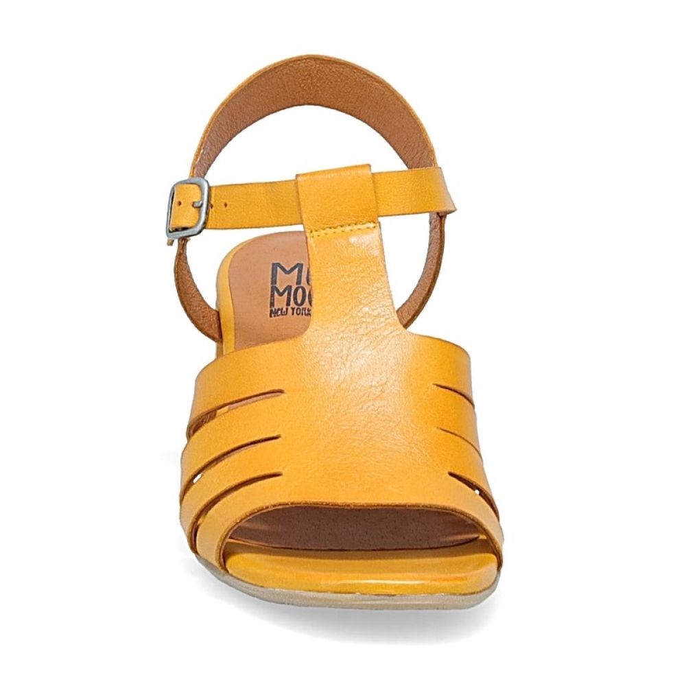 Miz Mooz Women&#39;s Boardwalk Heeled Sandal in Ochre